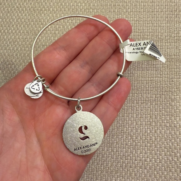 NWT Alex and Ani Numerology Number 2 Silver Bangle Bracelet - Picture 5 of 5